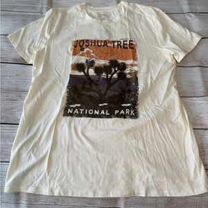 Cream Cotton Blend T-Shirt